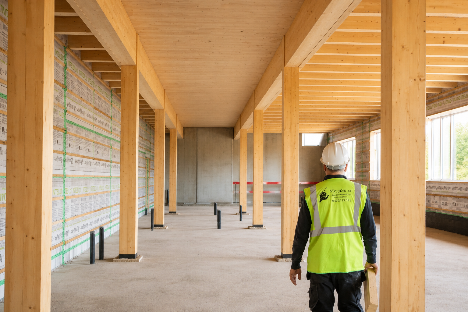 Chantier de construction bois réalisé par MegaSu